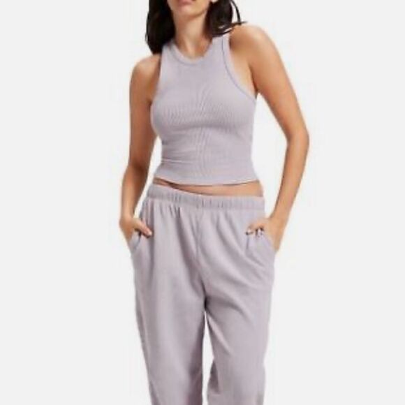 NWTs Good American Women's Lilac Mist Thermal 90s Tank Top Size Large - Picture 1 of 12